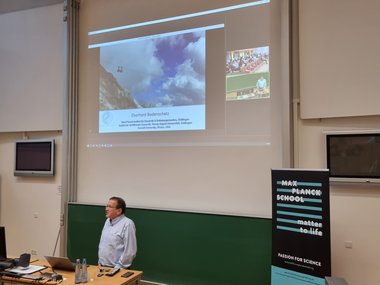 MtL Fellow Eberhard Bodenschatz gives a presentation on geoengineering.
