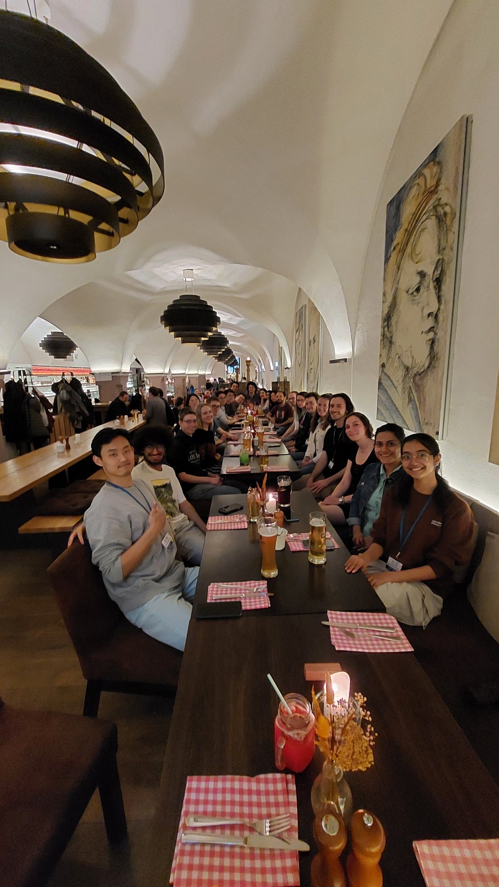 Group picture at the dining table