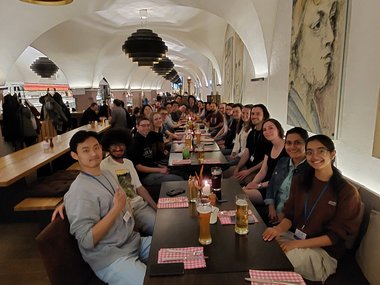 Group picture at the dining table