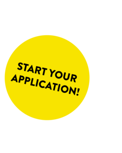 Yellow circle with text "Start Your Application!" in black.