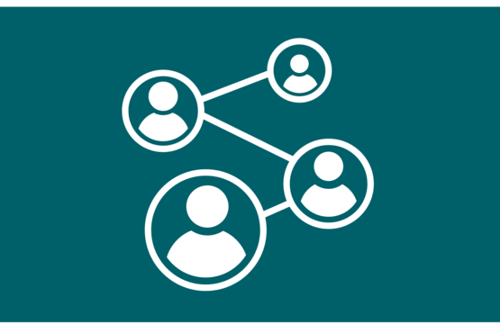 White network icon, dark turquoise background